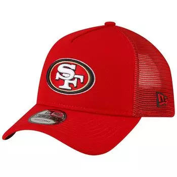 Мужская регулируемая кепка New Era Scarlet San Francisco 49ers A-Frame Trucker 9FORTY
