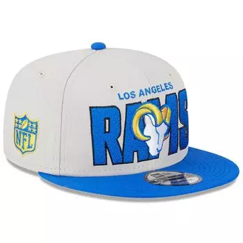 Мужская регулируемая кепка New Era Stone/Royal Los Angeles Rams 2023 NFL Draft 9FIFTY Snapback