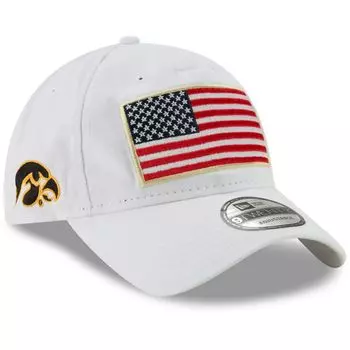 Мужская регулируемая кепка New Era White Iowa Hawkeyes Country First 9TWENTY