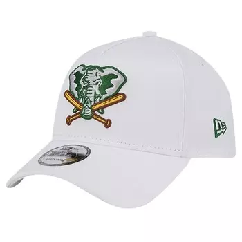 Мужская регулируемая кепка New Era White Oakland Athletics TC A-Frame 9FORTY, цвет Oas White