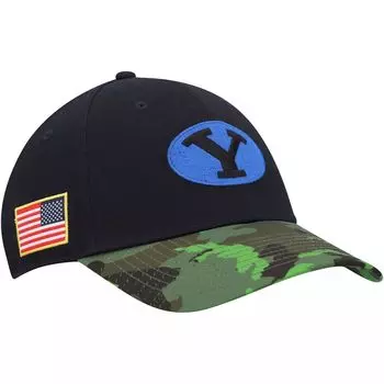 Мужская регулируемая кепка Nike Black/Camo BYU Cougars Veterans Day 2Tone Legacy91
