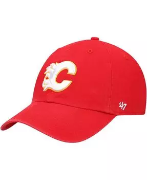 Мужская регулируемая кепка Red Calgary Flames Team Clean Up '47 Red '47 Brand