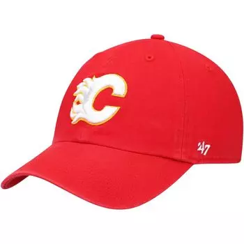 Мужская регулируемая кепка Red Calgary Flames Team Clean Up '47 Red