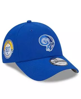 Мужская регулируемая кепка Royal Los Angeles Rams 2023 Sideline Historic 9FORTY New Era