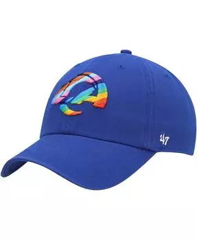 Мужская регулируемая кепка Royal Los Angeles Rams Pride Clean Up '47 Brand