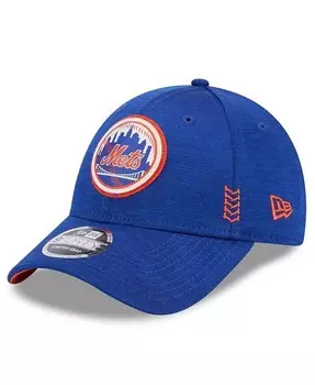 Мужская регулируемая кепка Royal New York Mets 2024 Clubhouse 9FORTY New Era, синий