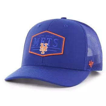 Мужская регулируемая кепка Royal New York Mets Ridgeline '47 в тон с нашивкой Trucker