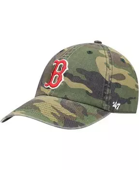 Мужская регулируемая кепка с камуфляжным принтом '47 Boston Red Sox Team Clean Up '47 Brand