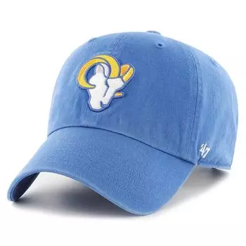 Мужская регулируемая кепка с логотипом Royal Los Angeles Rams Clean Up '47