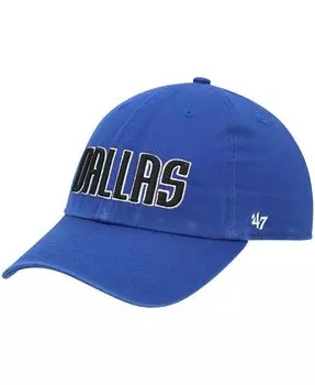 Мужская регулируемая кепка с надписью Royal Dallas Mavericks '47 Clean Up '47 Brand