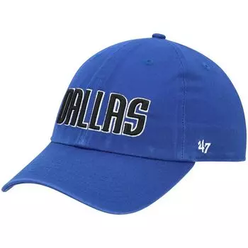 Мужская регулируемая кепка с надписью Royal Dallas Mavericks '47 Clean Up
