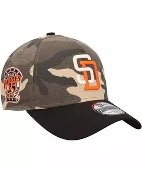 Мужская регулируемая кепка San Diego Padres Camo Crown A-Frame 9FORTY New Era, зеленый
