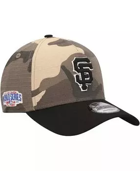 Мужская регулируемая кепка San Francisco Giants Camo Crown A-Frame 9FORTY New Era, зеленый