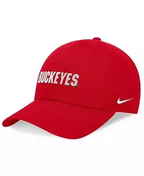 Мужская регулируемая кепка Scarlet Ohio State Buckeyes 2024 для полевого клуба Nike, красный