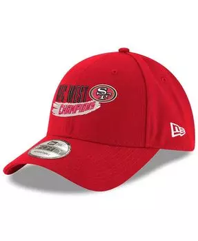 Мужская регулируемая кепка Scarlet San Francisco 49ers 2022 NFC West Division Champions 9FORTY New Era
