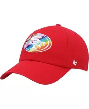 Мужская регулируемая кепка Scarlet San Francisco 49ers Pride Clean Up '47 Brand