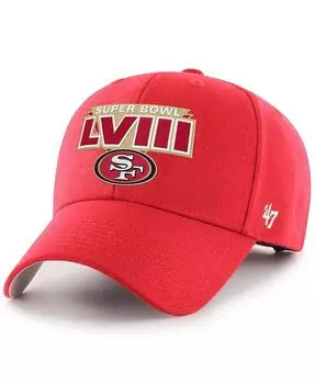 Мужская регулируемая кепка Scarlet San Francisco 49ers Super Bowl LVIII MVP '47 Brand, красный