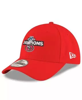 Мужская регулируемая кепка Scarlet San Francisco 49ers 2023 NFC Champions 9FORTY New Era, красный