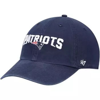 Мужская регулируемая кепка темно-синего цвета New England Patriots '47 Clean Up с альтернативным логотипом
