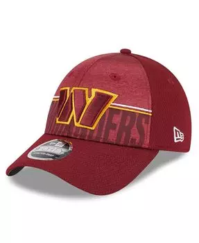 Мужская регулируемая кепка Washington Commanders 2023 NFL Training Camp 9FORTY бордового цвета New Era