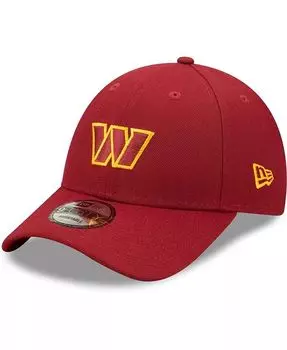 Мужская регулируемая кепка Washington Commanders Logo Essential 9Forty бордового цвета New Era, красный