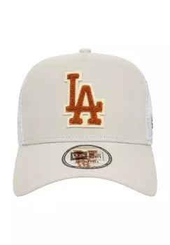 Мужская регулируемая сетчатая кепка MLB Boucle Los Angeles New Era, цвет Stone/ White