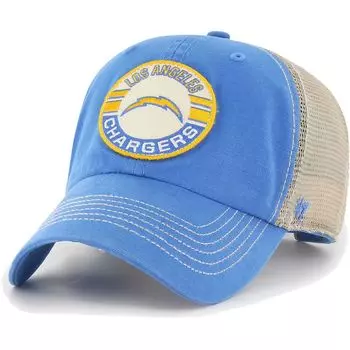 Мужская регулируемая шапка '47 пудрово-синяя/натуральная Los Angeles Chargers Notch Trucker Clean Up