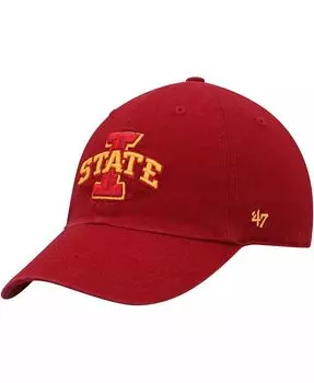 Мужская регулируемая шапка Cardinal Iowa State Cyclones Clean Up '47 Brand, красный