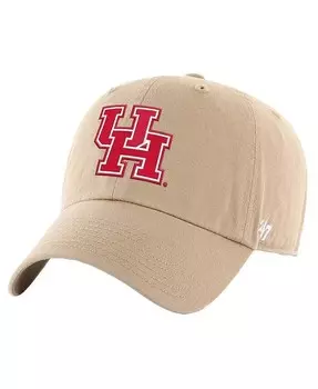 Мужская регулируемая шапка цвета хаки Houston Cougars Clean Up '47 Brand, бежевый