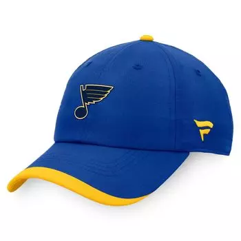 Мужская регулируемая шапка Fanatics синего цвета с логотипом St. Louis Blues Authentic Pro Rink Pinnacle