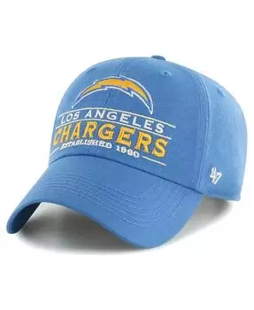 Мужская регулируемая шапка пудрово-синего цвета Los Angeles Chargers Vernon Clean Up '47 Brand, синий
