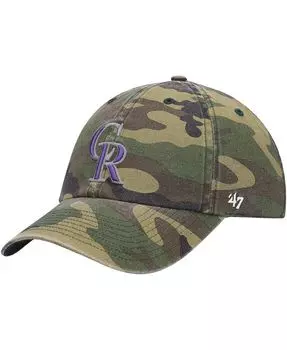 Мужская регулируемая шапка с камуфляжным принтом '47 Colorado Rockies Team Clean Up '47 Brand