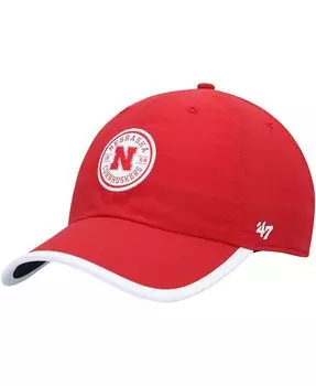 Мужская регулируемая шапка Scarlet Nebraska Huskers Microburst Clean Up '47 Brand