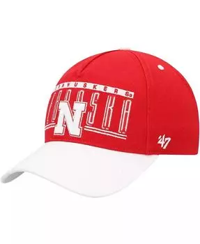 Мужская регулируемая шапка Scarlet Nebraska Huskers с двойной застежкой и регулируемой застежкой '47 Brand, красный