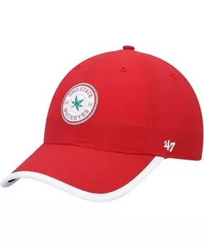 Мужская регулируемая шапка Scarlet Ohio State Buckeyes Microburst Team Clean Up '47 Brand