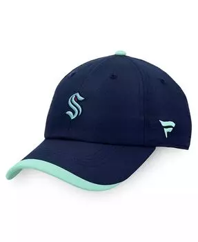 Мужская регулируемая шапка темно-синего цвета Seattle Kraken Authentic Pro Rink Pinnacle Fanatics, синий