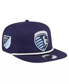 Мужская регулируемая шапка темно-синего цвета Sporting Kansas City The Golfer Kickoff Collection New Era, синий