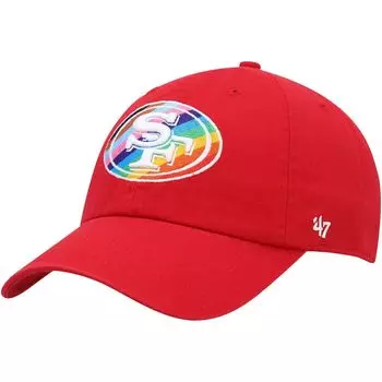 Мужская регулируемая шляпа '47 Scarlet San Francisco 49ers Pride Clean Up