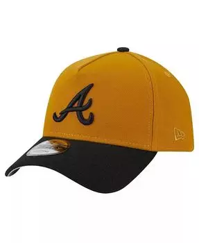 Мужская регулируемая шляпа Atlanta Braves золотого/черного цвета с А-образной рамкой в деревенском стиле 9FORTY New Era, золотой