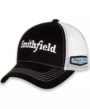 Мужская регулируемая шляпа черного и белого цвета Aric Almirola Smithfield Stewart-Haas Racing Team Collection
