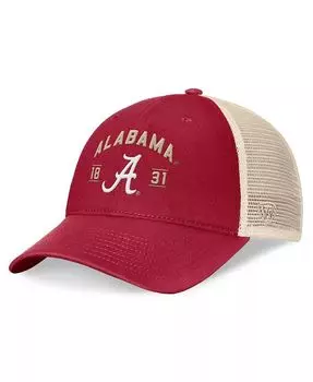 Мужская регулируемая шляпа Crimson Alabama Crimson Tide Heritage Waylon Trucker Top Of The World, красный