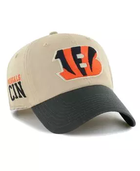 Мужская регулируемая шляпа цвета хаки и угля Cincinnati Bengals Ashford Clean Up '47 Brand