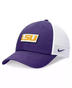 Мужская регулируемая шляпа фиолетового/белого цвета LSU Tigers Primetime Club Trucker Nike, фиолетовый