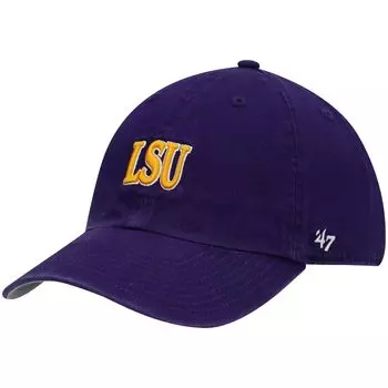 Мужская регулируемая шляпа фиолетового цвета LSU Tigers Archie Script Clean Up '47