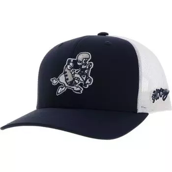 Мужская регулируемая шляпа HOOey темно-синего/белого цвета Dallas Cowboys Retro Joe Logo Trucker