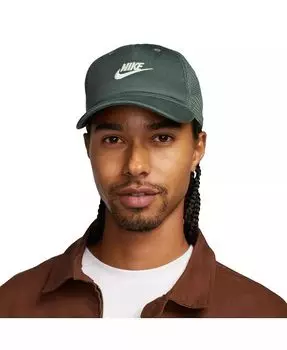 Мужская регулируемая шляпа Hunter Green Futura Lifestyle Rise Trucker Nike, зеленый