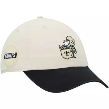 Мужская регулируемая шляпа кремового/черного цвета '47 New Orleans Saints Sidestep Clean Up