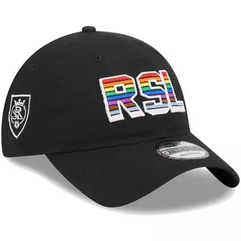Мужская регулируемая шляпа New Era Black Real Salt Lake Pride 9TWENTY
