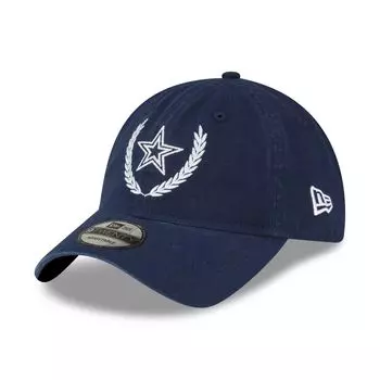 Мужская регулируемая шляпа New Era Navy Dallas Cowboys Leaves 9TWENTY