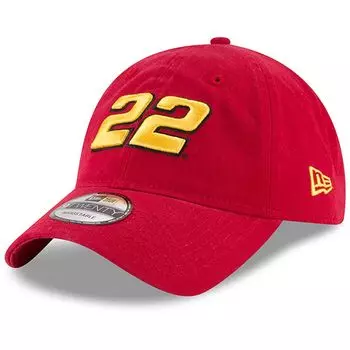 Мужская регулируемая шляпа New Era Red Joey Logano ферментированной стирки 9TWENTY